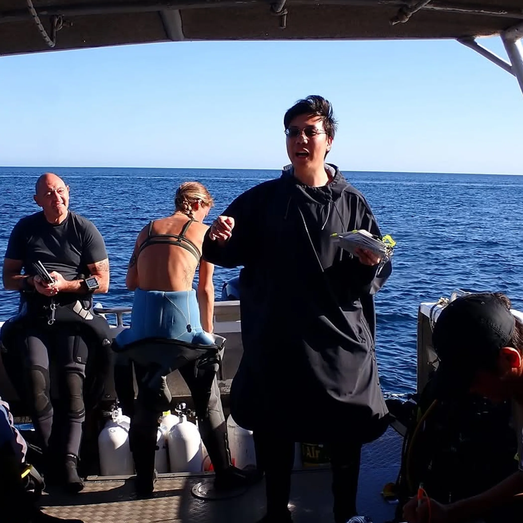diver exploring coral reef underwater