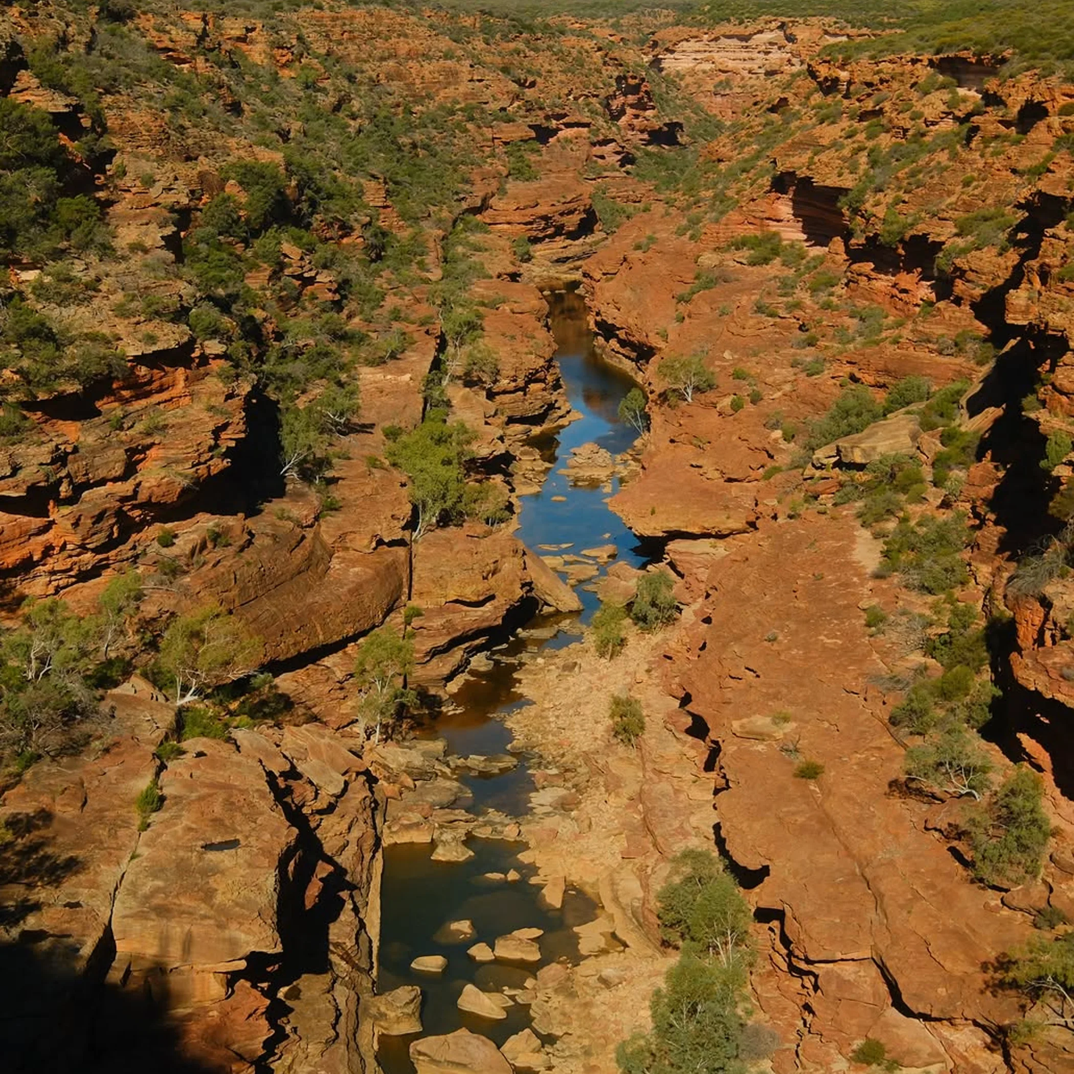 dramatic canyon and river