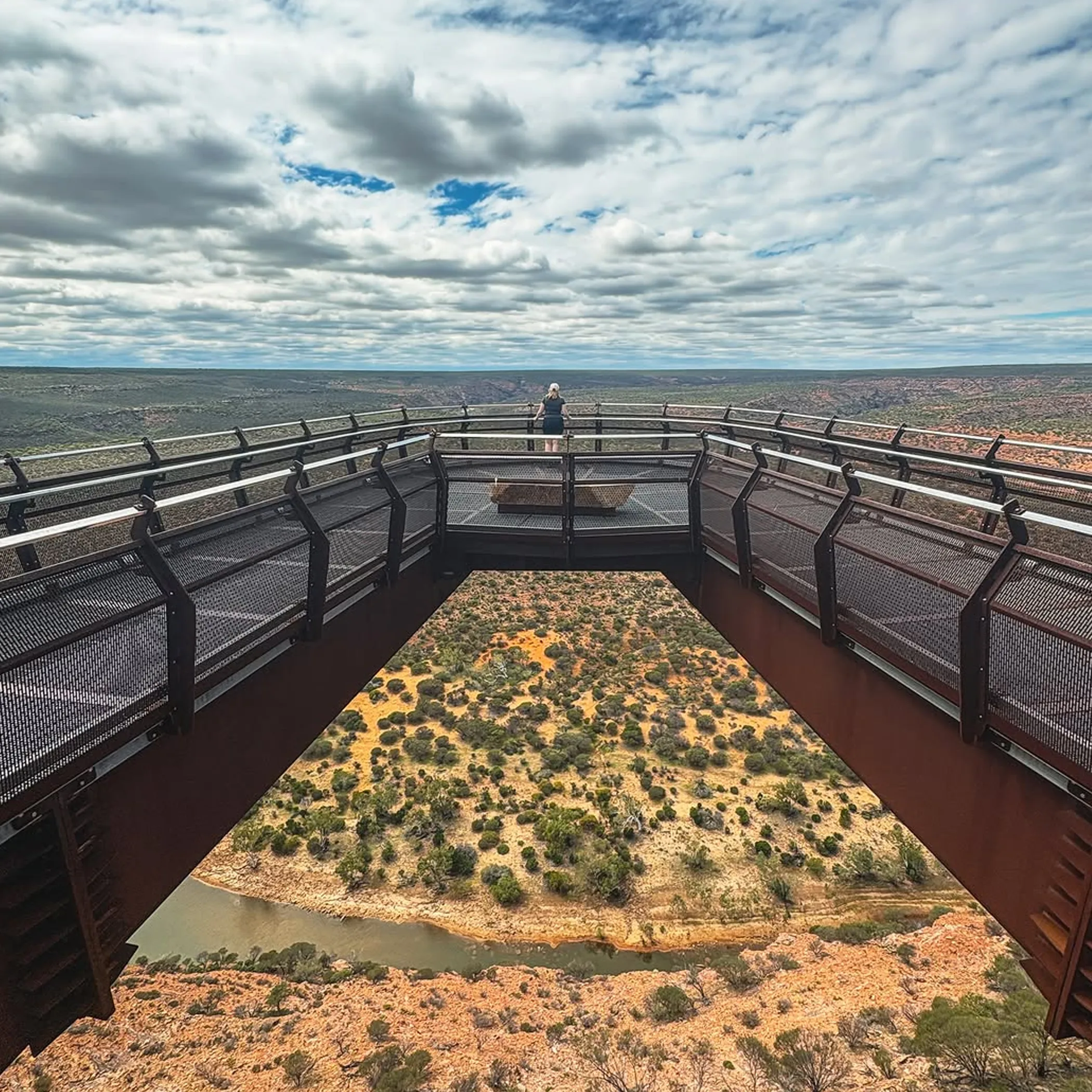 skywalk overlooking dramatic river canyon