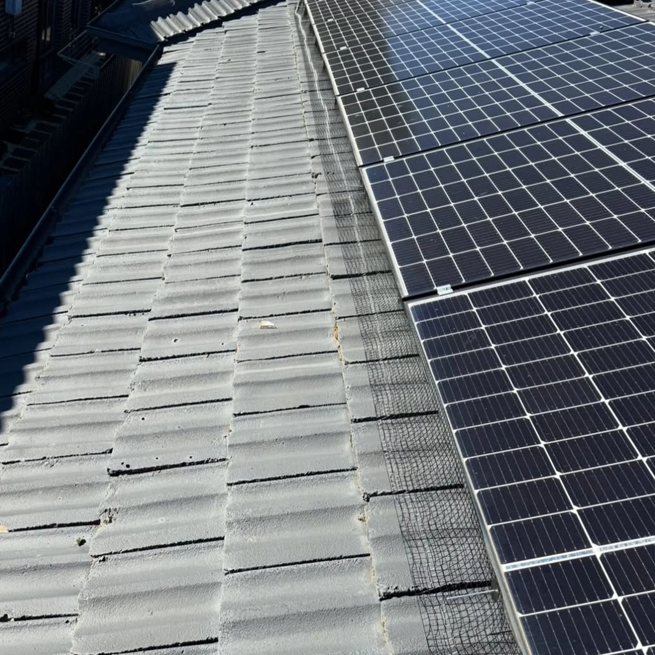 victorian tiles with solar mesh